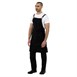Tablier bavette en mélange de lin Southside noir