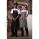 Tablier bavette en mélange de lin Southside noir