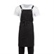 Tablier bavette en mélange de lin Southside noir