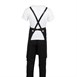 Tablier bavette en mélange de lin Southside noir