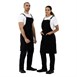 Tablier bavette en mélange de lin Southside noir