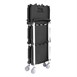 Petit chariot pliant en polypropylène Vogue 3 niveaux noir