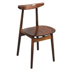 Chaises en bois courbé Fameg Cowhorn noyer naturel (lot de 2)