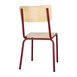 Chaises avec assise et dossier en bois Bolero Cantina rouges (lot de 4)