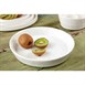 Bols plats ronds mouchetés blancs Olympia Cavolo 220mm (lot de 4)