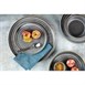 Bols plats ronds anthracite Olympia Cavolo 143mm (lot de 6)