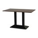 Table rectangulaire avec pied en métal et plateau en bois foncé Turin 1200x700 mm