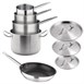 Batterie de cuisine induction en inox 5 pièces Vogue Cook Like A Pro 