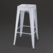 Tabourets hauts Bolero Bistro en acier galvanisé blanc (lot de 4)
