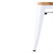 Tabourets bas Bolero Bistro avec coussin d'assise en bois blanc (paquet de 4)