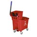 Seau essoreur avec pédale de vidange Jantex 30L rouge