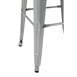 Tabourets hauts en acier galvanisé avec assise en bois Bolero Bistro (lot de 4)