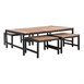 Tabourets de bar bas en acier et acacia Bolero (lot de 4)