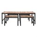 Tabourets de bar bas en acier et acacia Bolero (lot de 4)
