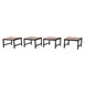 Tabourets de bar bas en acier et acacia Bolero (lot de 4)