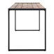 Table de bar industrielle en acier et acacia Bolero 1800x900mm