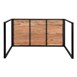 Table de bar industrielle en acier et acacia Bolero 1800x900mm