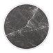 Plateau de table extérieur rond en verre trempé Bolero effet granit foncé bord blanc 580mm