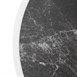 Plateau de table extérieur rond en verre trempé Bolero effet granit foncé bord blanc 580mm