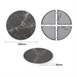 Plateau de table extérieur rond en verre trempé Bolero effet granit foncé bord blanc 580mm