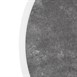 Plateau de table extérieur rond en verre trempé Bolero effet pierre foncée bord blanc 580mm