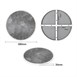 Plateau de table extérieur rond en verre trempé Bolero effet pierre foncée bord blanc 580mm