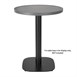 Plateau de table extérieur rond en verre trempé Bolero noir brossé bord gris 580mm