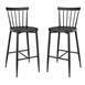 Tabourets hauts en aluminium Bolero Windsor noirs (lot de 2)