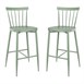 Tabourets hauts en aluminium Bolero Windsor verts (lot de 2)