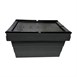Caisse de transport/stockage en plastique Vogue avec couvercle attaché 600x400x320mm