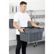 Caisse de transport/stockage en plastique perforé Vogue avec couvercle attaché 600x400x320mm