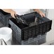 Caisse de transport/stockage en plastique perforé Vogue avec couvercle attaché 600x400x320mm