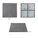 Plateau de table extérieur carré en verre trempé Bolero noir brossé bord gris 700 mm