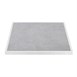 Plateau de table extérieur carré en verre trempé Bolero effet pierre gris clair bord blanc 700 mm