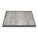 Plateau de table extérieur carré en verre trempé Bolero effet grain de bois bord gris 700 mm