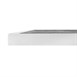 Plateau de table extérieur carré en verre trempé Bolero effet pierre foncée bord blanc 700 mm