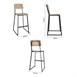 Tabourets hauts d'intérieur en bois Bolero Beaufort (lot de 2)