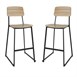 Tabourets hauts d'intérieur en bois Bolero Beaufort (lot de 2)