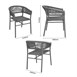 Fauteuils en corde grise tressée Bolero Florence (lot de 2)