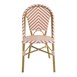 Chaises style parisien en rotin PE Bolero corail (lot de 2)