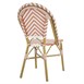 Chaises style parisien en rotin PE Bolero corail (lot de 2)