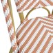 Chaises style parisien en rotin PE Bolero corail (lot de 2)
