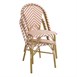 Chaises style parisien en rotin PE Bolero corail (lot de 2)