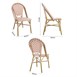 Chaises style parisien en rotin PE Bolero corail (lot de 2)