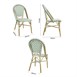 Chaises style parisien en rotin PE Bolero vert clair (lot de 2)