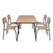 Chaises d'extérieur effet bois Bolero Santorini (lot de 4)