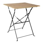 Table de terrasse carrée Bolero Perth effet bois
