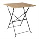 Table de terrasse carrée Bolero Perth effet bois