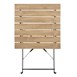 Table de terrasse carrée Bolero Perth effet bois