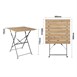Table de terrasse carrée Bolero Perth effet bois